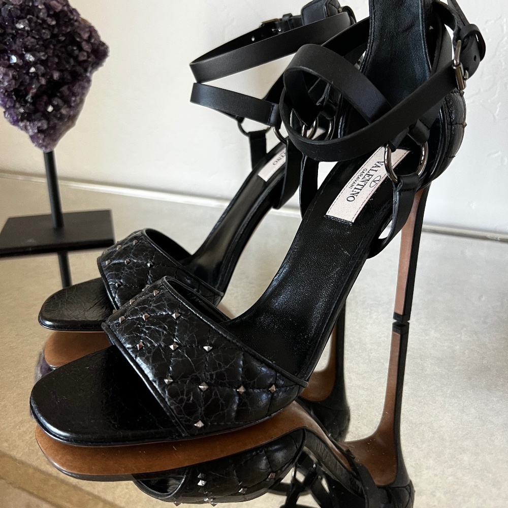 Rockstud Spike quilted leather sandals